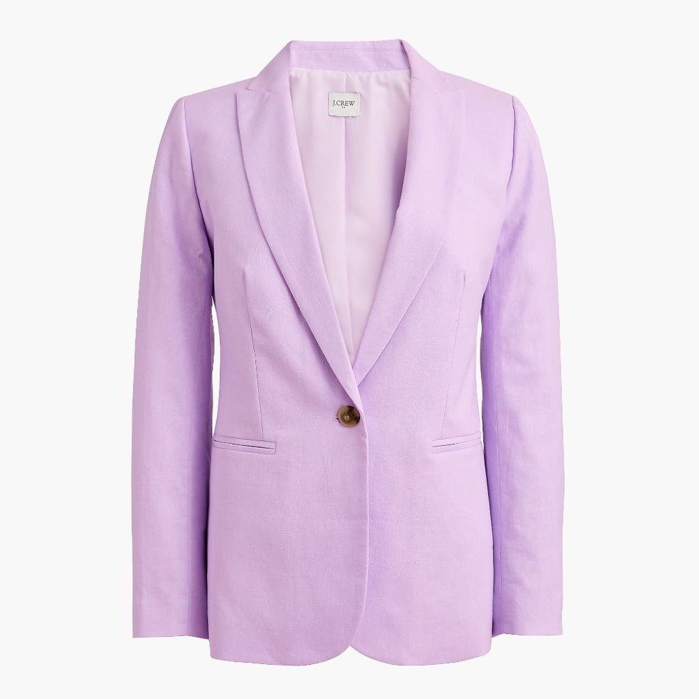 J.Crew Linen-blend One-button Blazer - Picture 4 of 7